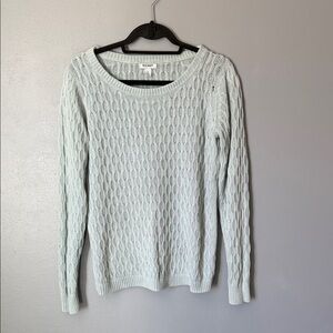 Old Navy Women’s Fisherman Green Honeycomb Knit Sweater Medium
